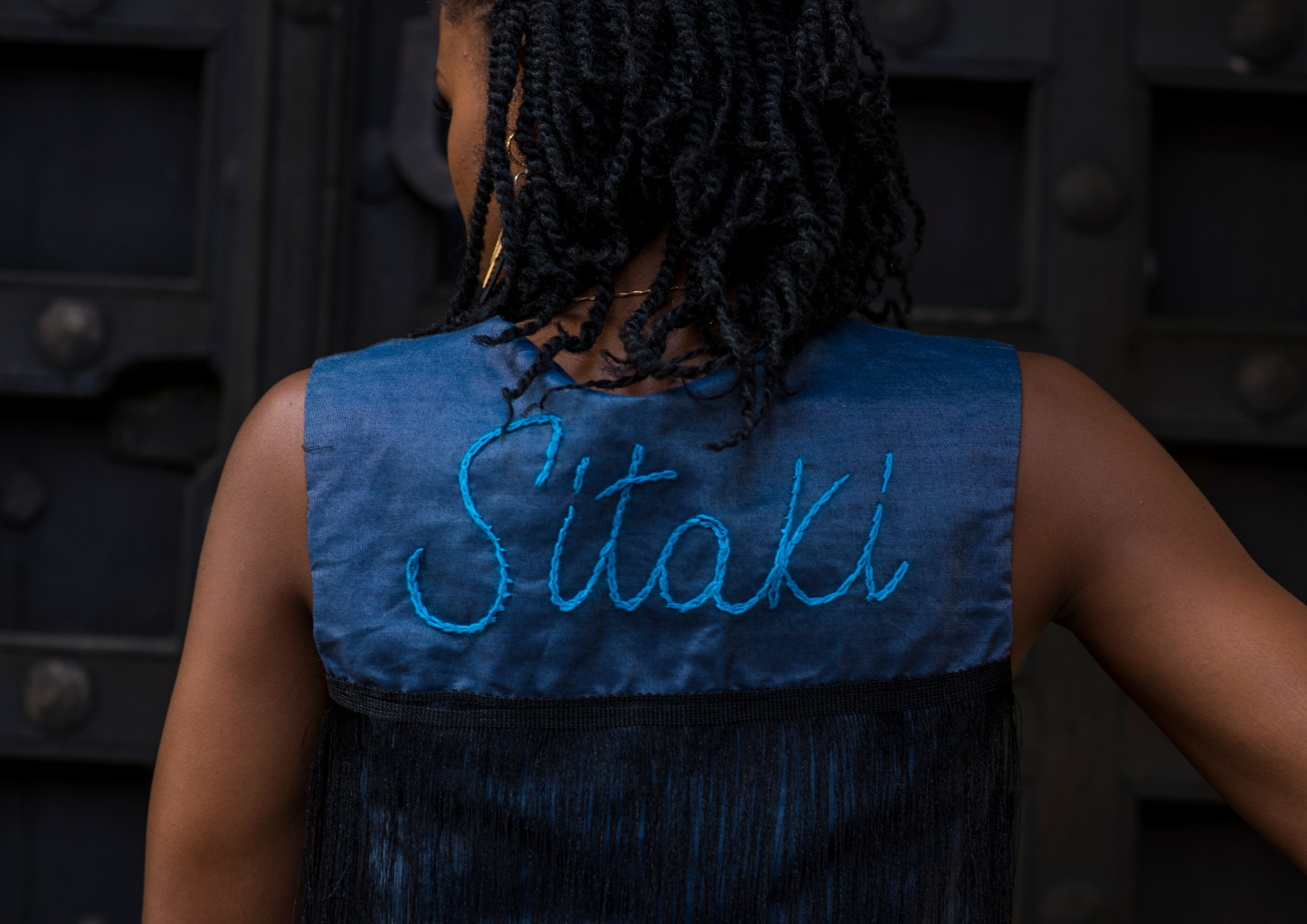 GILET SITAKI - blue stripes