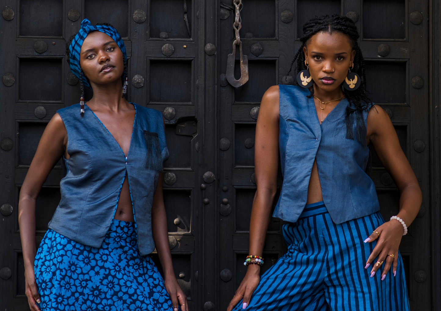 GILET SITAKI - blue stripes