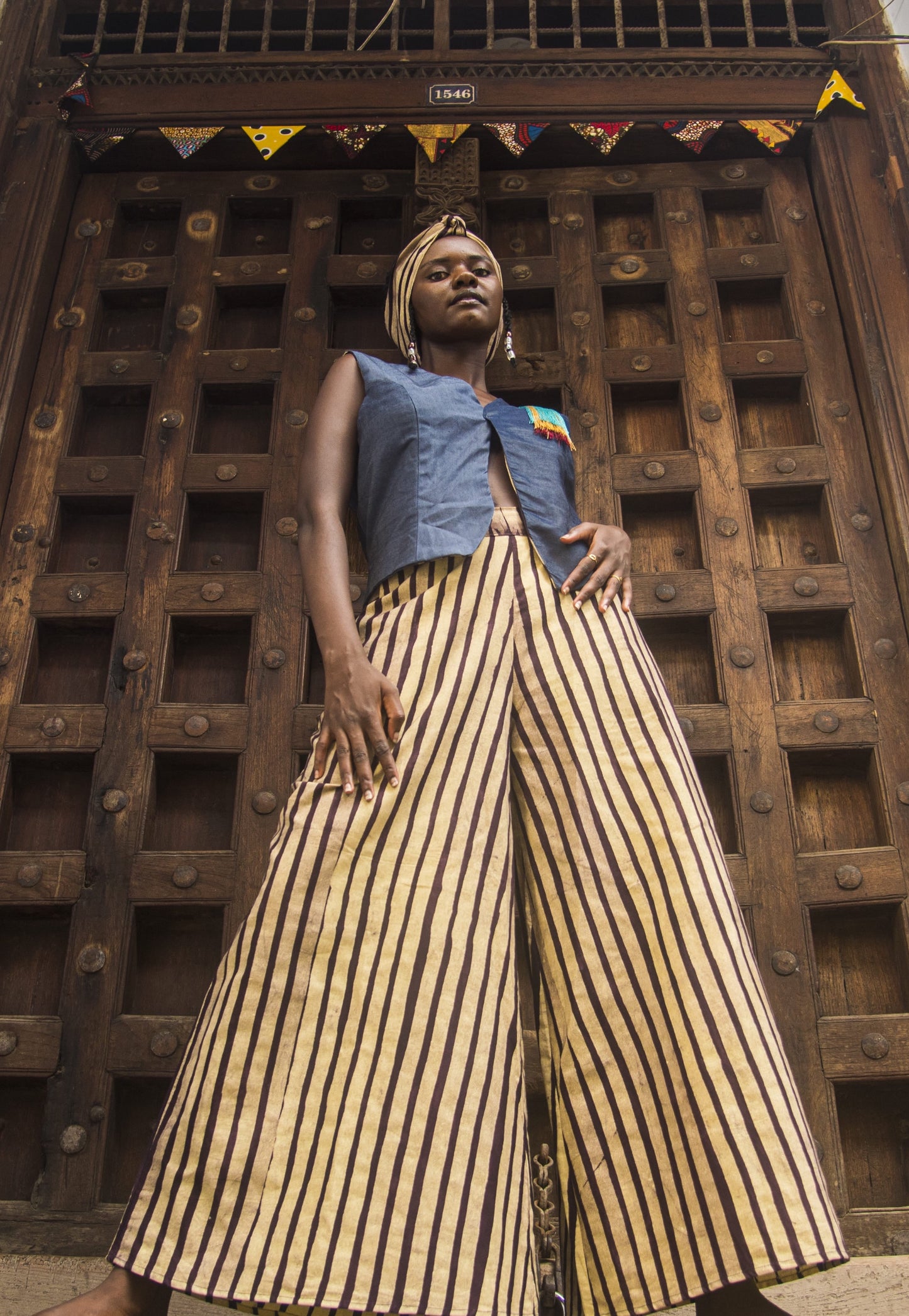 PANT SITAKI - sand stripes