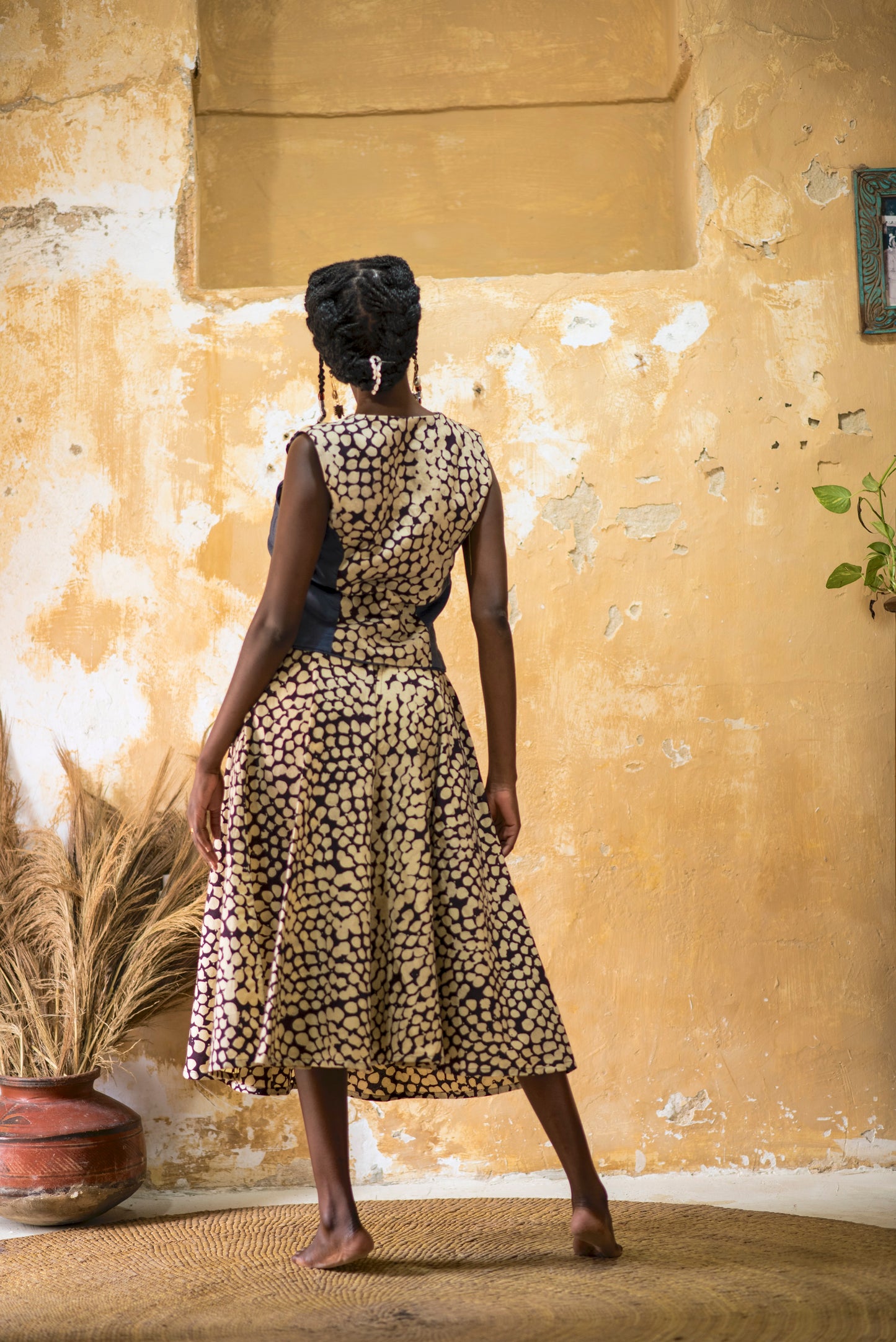 SKIRT SITAKI - cream dots
