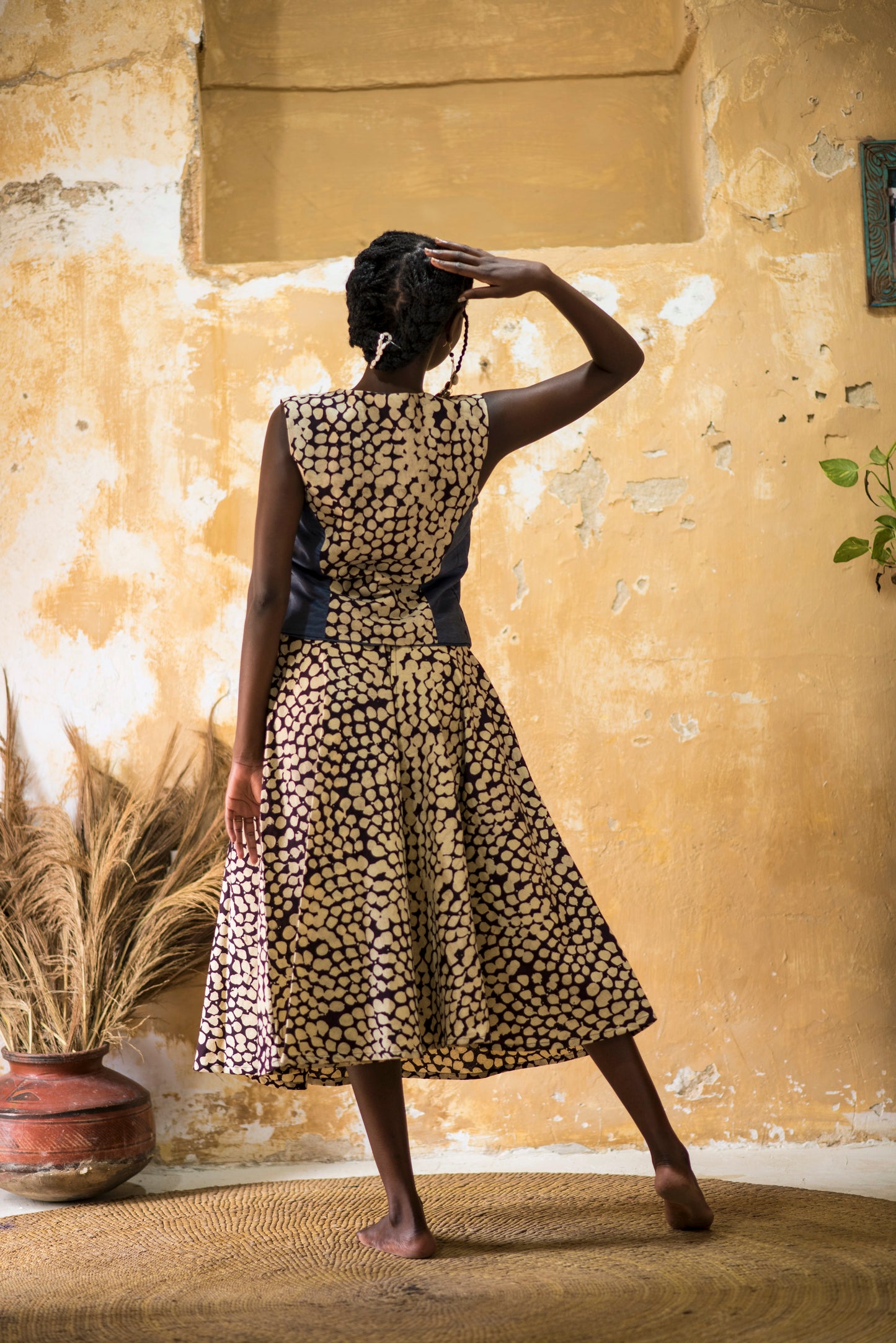 SKIRT SITAKI - cream dots