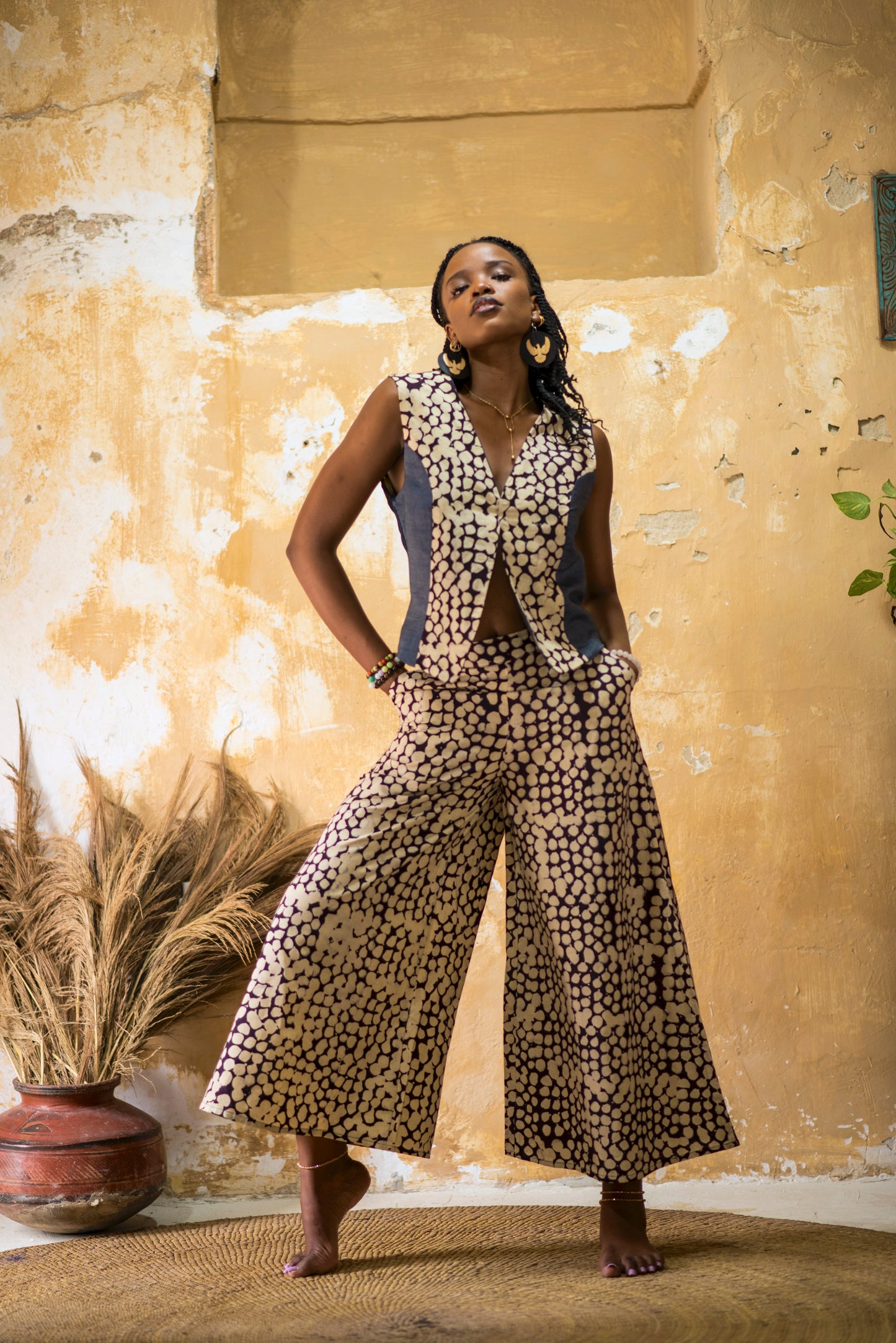 PANT SITAKI - sand dots