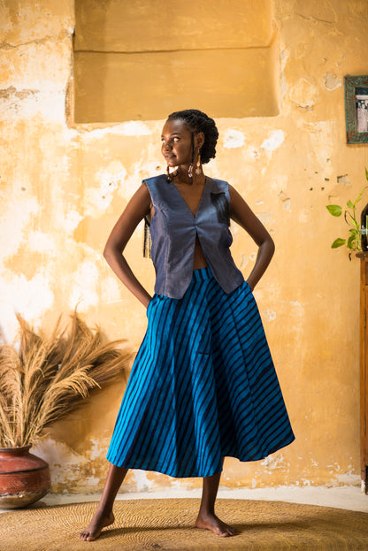 SKIRT SITAKI - blue stripes