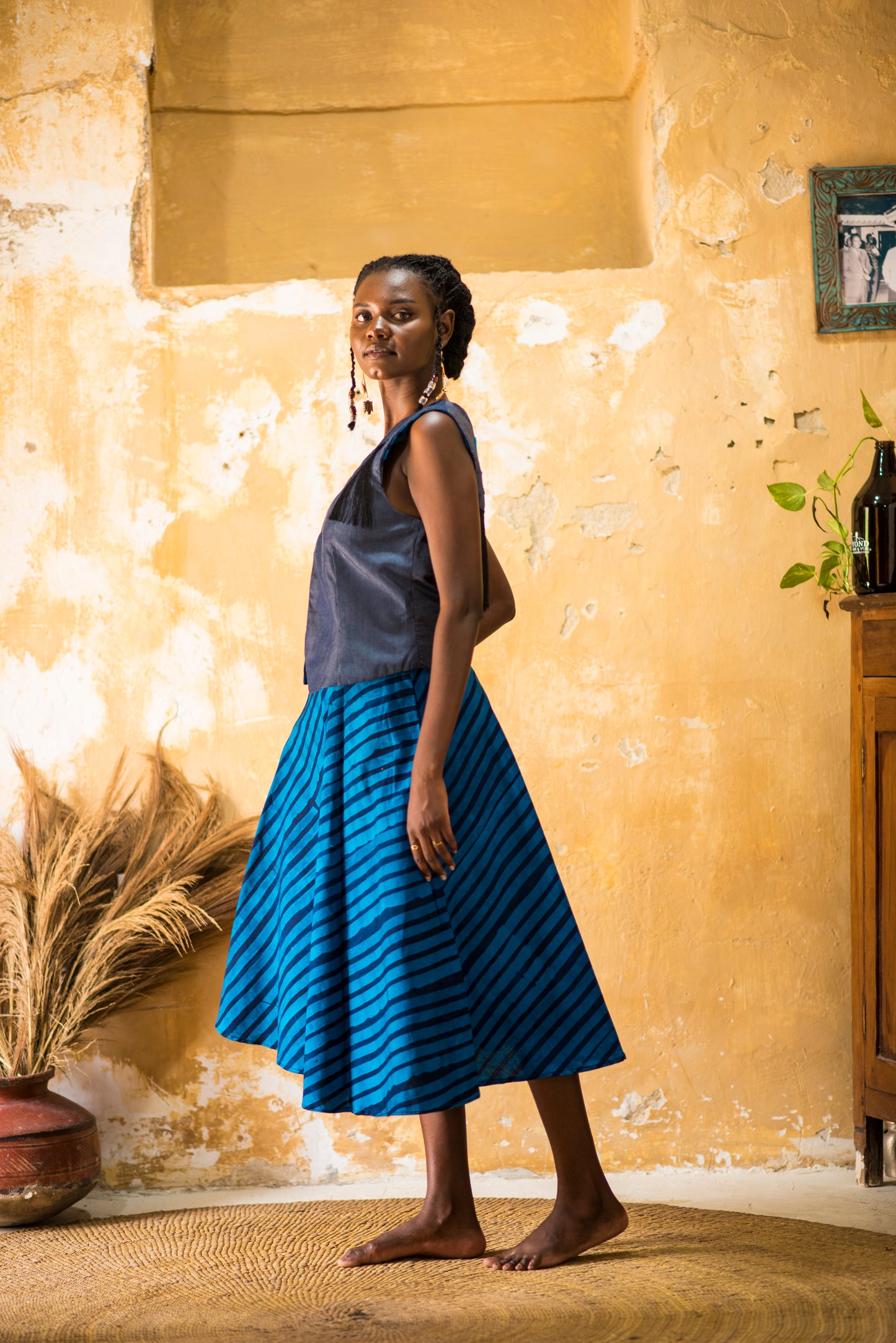 SKIRT SITAKI - blue stripes