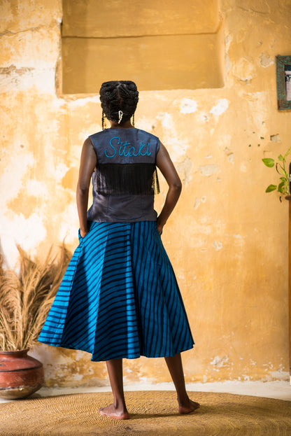 SKIRT SITAKI - blue stripes