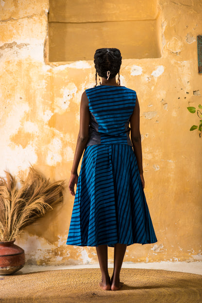 SKIRT SITAKI - blue stripes
