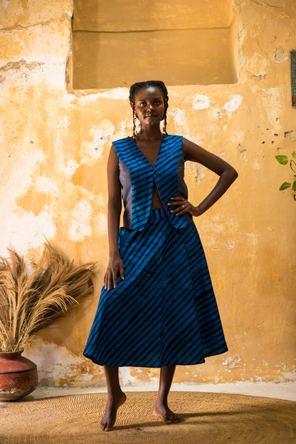 SKIRT SITAKI - blue stripes