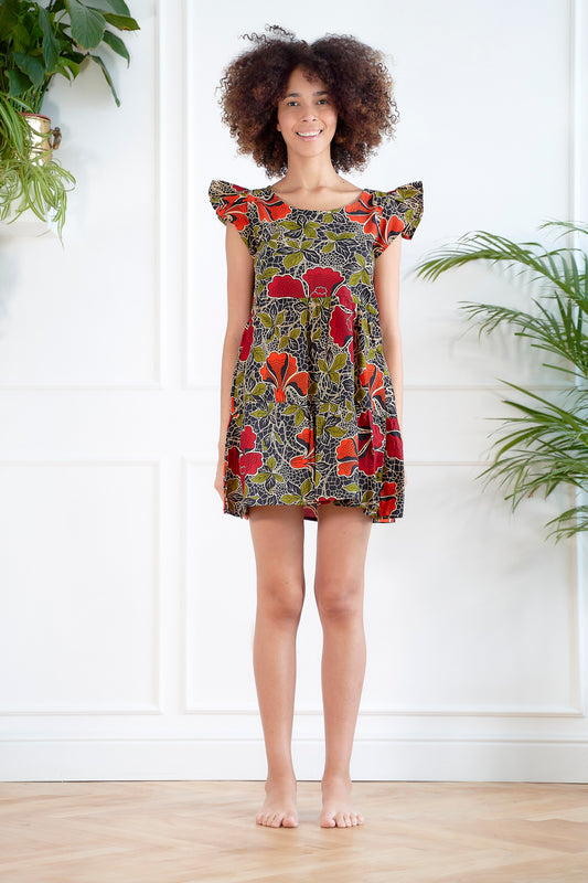 Vestito Layla_Fiori Arancio